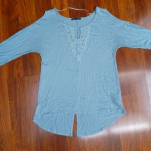 Cable & Gauge cokd shoulder womens blouse size XL